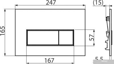Alcaplast AM101/1120 с клавишей смыва Thin M570