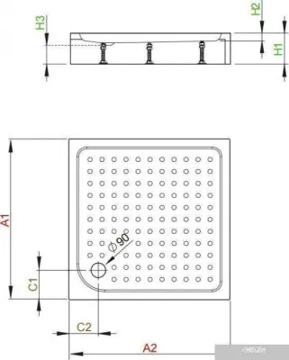 Душевой поддон Radaway Rodos C Compact 90x90 [4K99155-04]