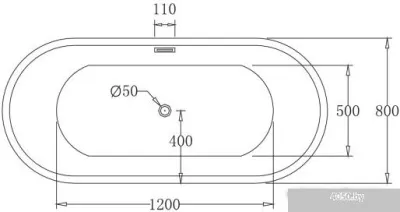 Ванна BelBagno BB71 180x75