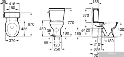 Унитаз Roca Carmen Rimless 3420A7000