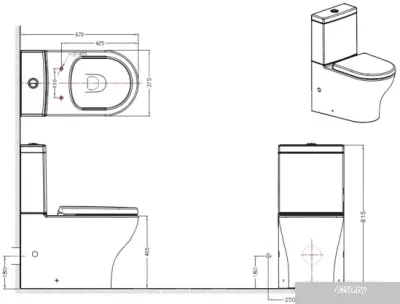 Унитаз Bravat Rael CX01016W-RUS