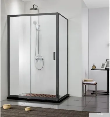 Aquatek AQ ARI WA 08020BL 80x200 (черный/прозрачное стекло)