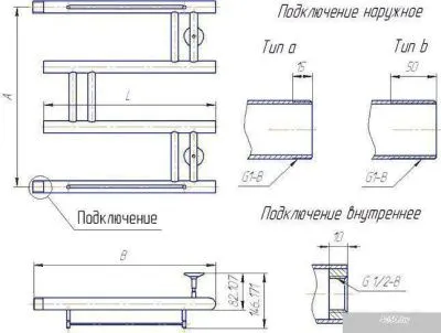 Полотенцесушитель Gloss & Reiter Модерн М3 50х60