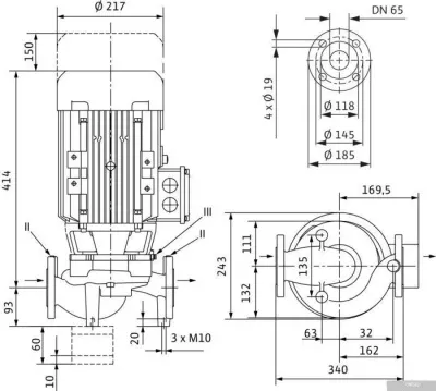 Насос Wilo VeroLine-IPL 65/120-3/2