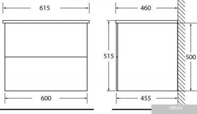 BelBagno Тумба под умывальник Etna-600-2C-SO-BL-P (bianco lucido)
