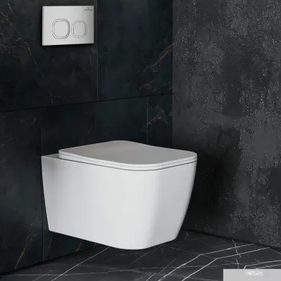 Roxen Cube One Rimless 6 в 1 StounFix Slim 550013 (кнопка: хром)