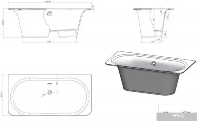 Ванна Astra-Form Прима 185x90