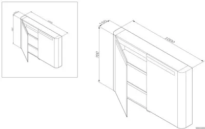 AM.PM Зеркальный шкаф с подсветкой Sensation M30MCX1001TF