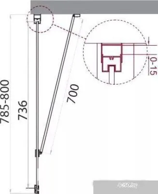 BelBagno MARMI-80-FIX-C-Cr