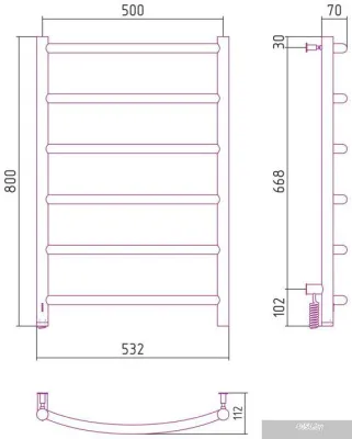 Сунержа Галант 4.0 800х500 МЭМ левый 31-0830-8050