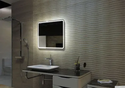 Пекам Зеркало с подсветкой Marta 2 80x80 (с сенсором на зеркале)