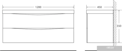 BelBagno Тумба под умывальник Marino-1200-2C-SO-CO-P (crema opaco)