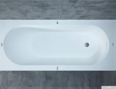 Ванна Salini Ornella Kit 180x80 102412M (S-Sense, матовый)