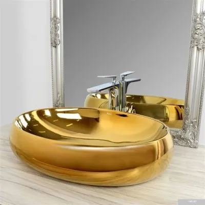 Умывальник Rea Melania (золотистый)