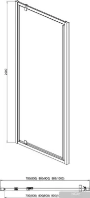 Aquatek AQ ARI PI 09020BL 90x200 (черный/прозрачное стекло)