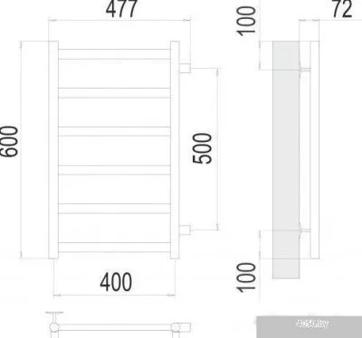 Полотенцесушитель TERMINUS Аврора П6 400х600