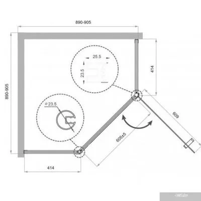 BelBagno UNO-195-P-1-90-C-Cr