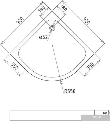 Душевой поддон Gemy ST07T 90x90