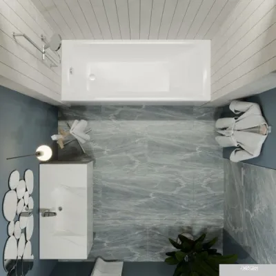 Ванна 1AcReal Тори 170х70 (с ножками)