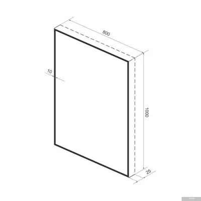 Wellsee Зеркало с фоновой LED-подсветкой 7 Rays' Spectrum 172201060, 80 х 100 см (с сенсором и регул