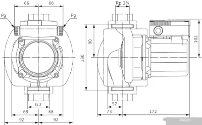 Насос Wilo TOP-Z 30/10 (3~400 V, PN 10, RG)