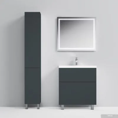 AM.PM Тумба под умывальник Gem 75 M90FSX07522GM32 (2 ящика, графит)