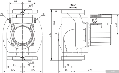 Насос Wilo TOP-S 65/7 2-SPEED (1~230 V, PN 6/10)