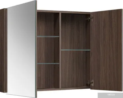 Belux Шкаф с зеркалом Стокгольм ВШ 90 (194, орех карини натуральный)