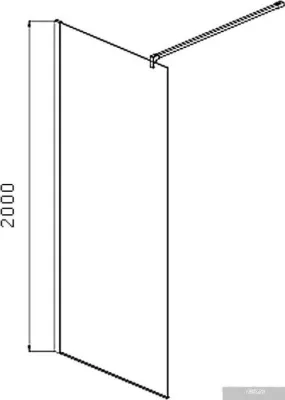 Aquatek 90x200 AQNAR6310-90 (хром/прозрачное стекло)