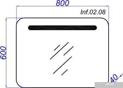 Aqwella Инфинити 80 зеркало с подсветкой [Inf.02.08]