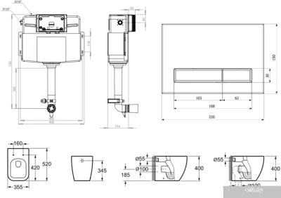 Унитаз Lavinia Boho Relfix One Set 4 в 1 77060217