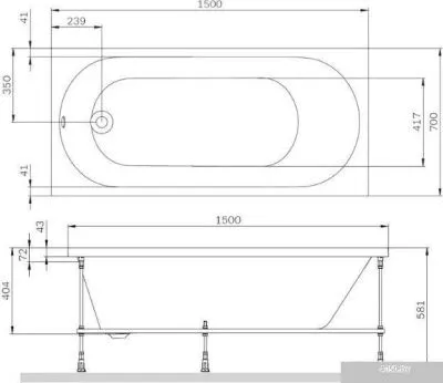 AM.PM X-Joy 150x70 W94A-150-070W-A1