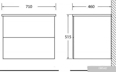 BelBagno Тумба под умывальник Etna-700-2C-SO-BL-P (bianco lucido)
