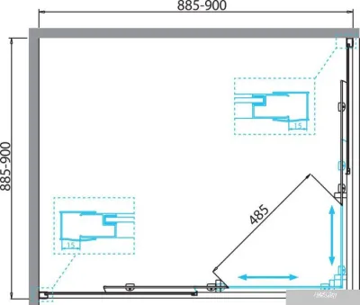 BelBagno DUE-A-2-90-P-Cr