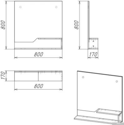 Grossman Зеркало Лайф 80 208008