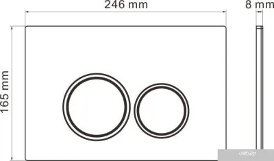 Roxen Cube One Rimless 6 в 1 StounFix Slim 506802 (кнопка: черный матовый)