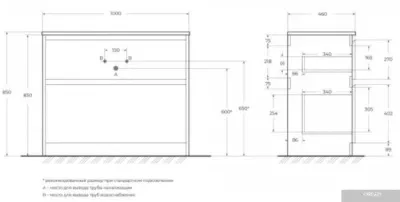 BelBagno Тумба под умывальник KRAFT-1000-2C-PIA-RT