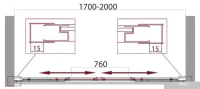 BelBagno Unique-BF-2-170/200-P-Cr (матовое стекло)
