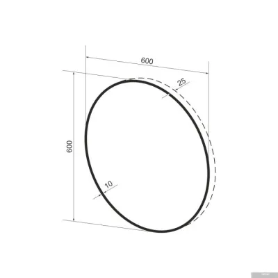 Wellsee Зеркало с фоновой LED-подсветкой 7 Rays' Spectrum 172200110, 60 х 60 см (с сенсором и регули