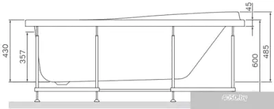 Ванна AM.PM W80A-150-070W-A 150x70 (с каркасом)