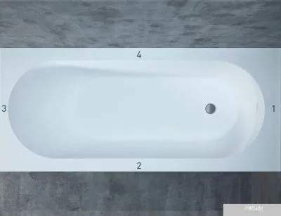 Ванна Salini Ornella Kit 180x80 102412G (S-Sense, глянцевый)