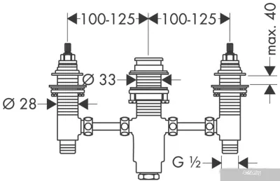Скрытый механизм Hansgrohe 13233180