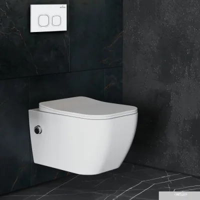 Roxen Cube Bidet в комплекте с инсталляцией StounFix Slim 6 в 1 542448 (кнопка: белый глянец)