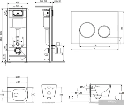 Унитаз Lavinia Boho Relfix Aveo Rimless 6 в 1 77050209 (белый пластик)