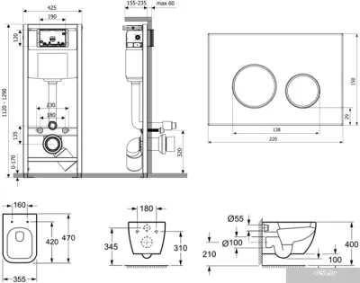 Унитаз Lavinia Boho Relfix One Compacto 6 в 1 77040069