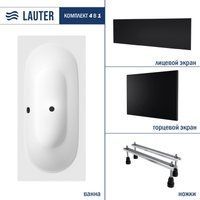 Lauter Ava 180х80 21208080 (с ножками, лицевым черным и торцевым экраном)