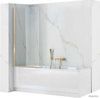 Стеклянная шторка для ванны Rea Elegant 80 (золото/прозрачное стекло)