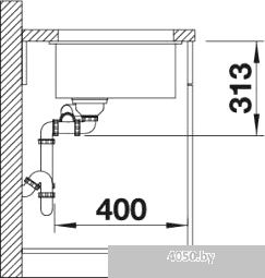 Кухонная мойка Blanco Subline 340/160-U (белый, правая) [520406]