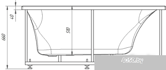 Ванна Aquatek Альфа 140x70 (с экраном)