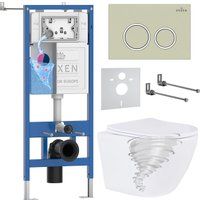 Roxen Antares Tornado Long в комплекте с инсталляцией StounFix Dual Fresh 6 в 1 868429 (кнопка: паст